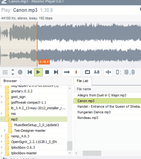 mp3 player that shows waveform for mac
